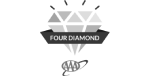 The image shows a diamond illustration with the text "Four Diamond" on it, appearing above a "AAA" logo.
